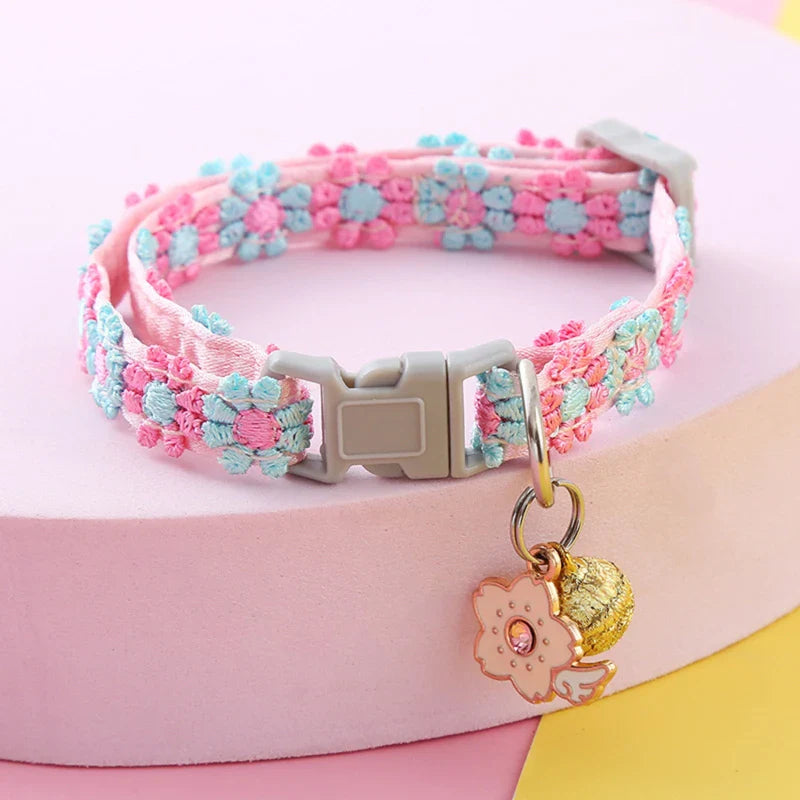 Collar with Bell – Flower Design